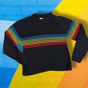 ✨VINTAGE✨Y2K✨ Rainbow Stripe Sweater